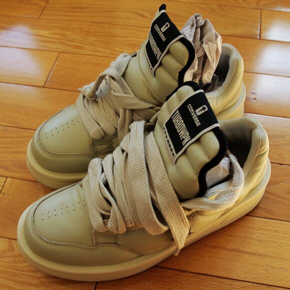 BNWT SS25 RICK OWENS DRKSHDW TURBOWPN OX SNEAKERS OYSTER 9 - Picture 2 of 12